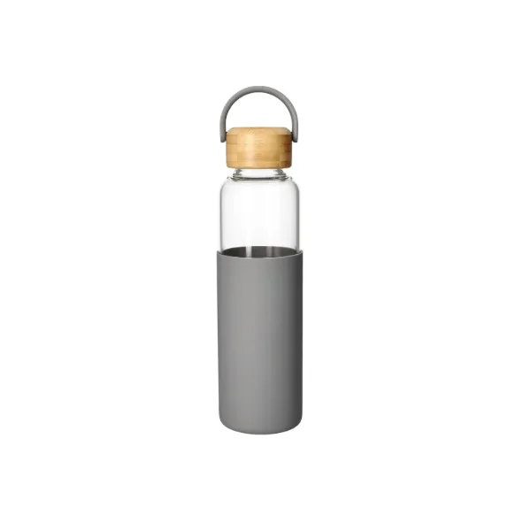 BOUTEILLE EN VERRE 550ML AVEC BOUCHON EN BAMBOU  DANNY HOME