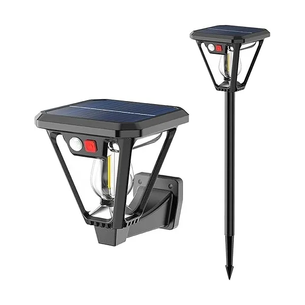 LAMPE SOLAIRE LED 2EN 1 ÉTANCHE AVEC DÉTECTEUR DE MOUVEMENT LUMIÈRE JAUNE