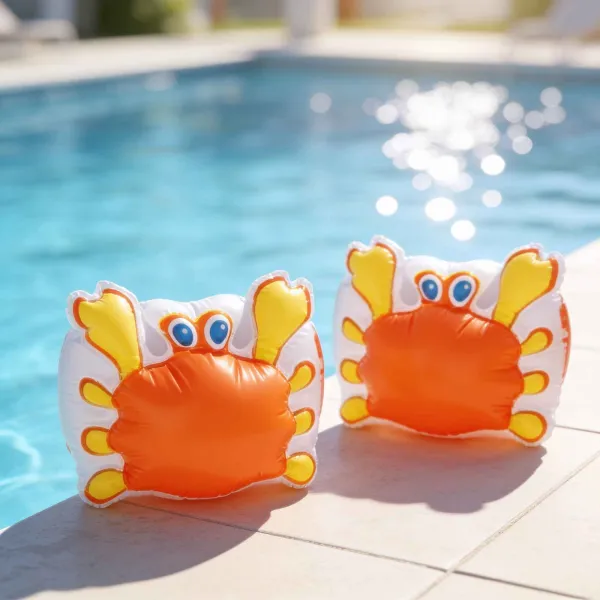 PAIRE DE BRASSARDS DE NATATION GONFLABLES FORME ANIMALE 3D 22*17CM