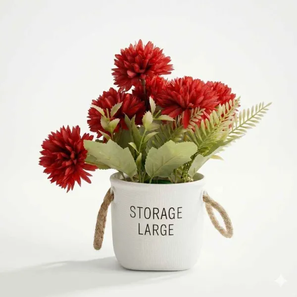 MINI PLANTE ARTIFICIELLE EN POT PLASTIQUE 8*25CM COULEURS