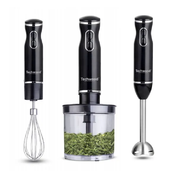 MIXEUR PLONGEANT 3 EN 1 600W NOIR TMS-9666 TECHWOOD
