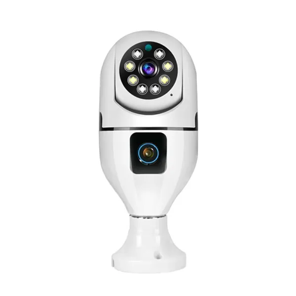 CAMÉRA AMPOULE WIFI À DOUBLE OBJECTIF PANORAMIQUE 360° TK4-5