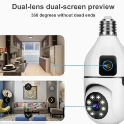 CAMÉRA AMPOULE WIFI À DOUBLE OBJECTIF