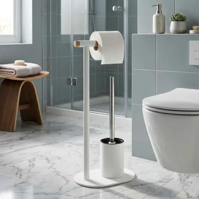 PORTE-PAPIER TOILETTE AVEC BROSSE WC