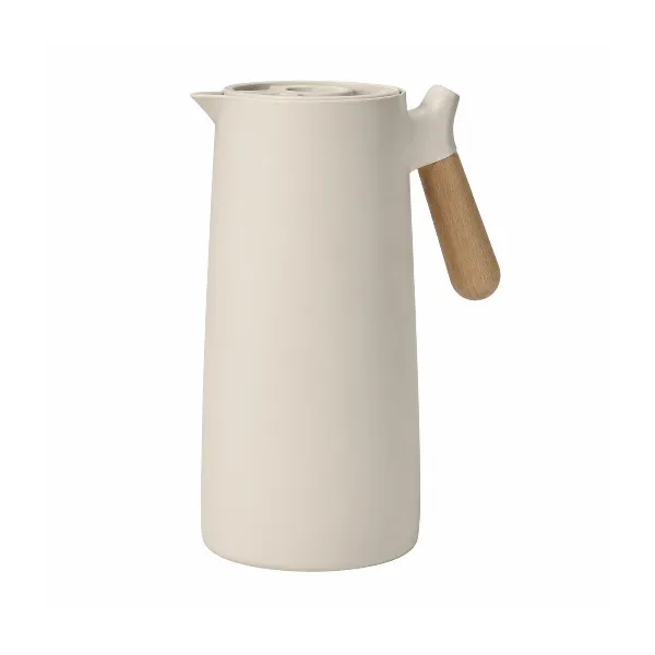 THERMOS ISOTHERME 1L EN PLASTIUQE AVEC POIGNÉE EN BOIS COULEURS