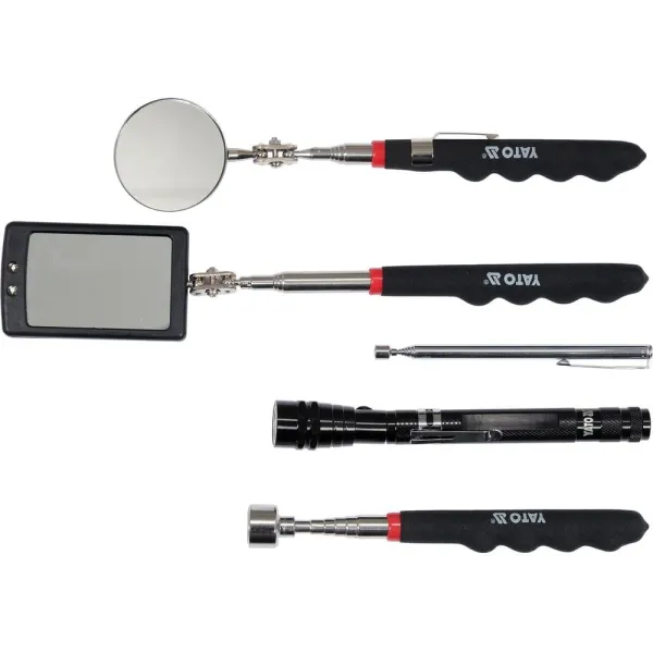 KIT DE 5 OUTILS D'INSPECTION ET DE RAMASSAGE TÉLESCOPIQUES MAGNÉTIQUES YATO