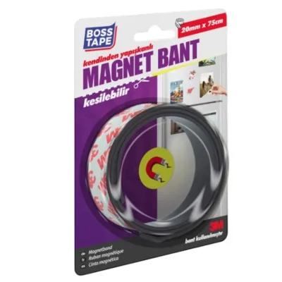 BANDE MAGNÉTIQUE ADHÉSIVE 20MM*75CM BOSS TAPE