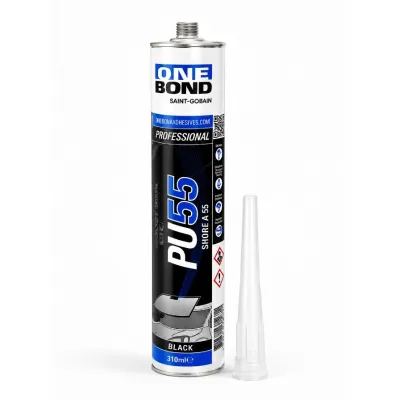 SILICONE COLLE PARE-BRISE PU55 NOIR 310ML ONEBOND
