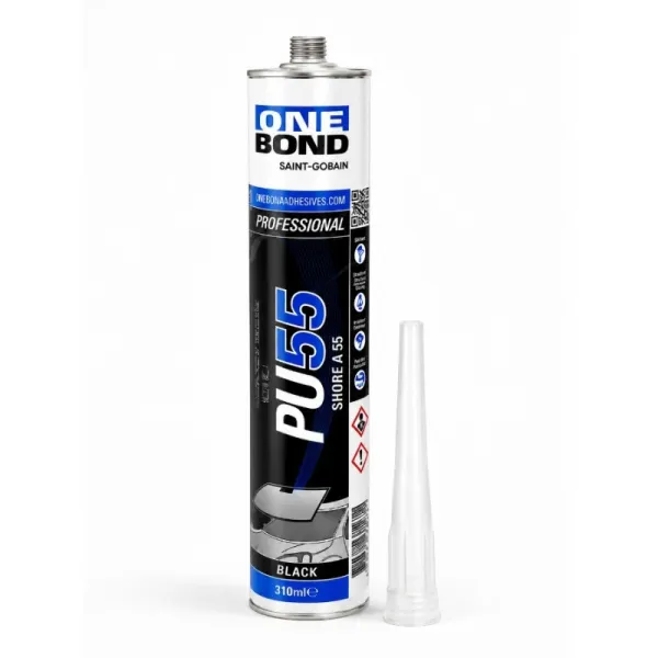 SILICONE COLLE PARE-BRISE PU55 NOIR 310ML ONEBOND