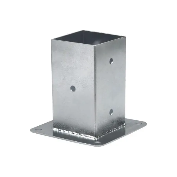 SUPPORT DE POTEAU EN ACIER GALVANISÉ EN FORME DE U Ø9.2CM AMIG
