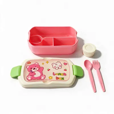 BOÎTE À GOÛTER RECTANGULAIRE AVEC COUVERTS ET MINI BOÎTE