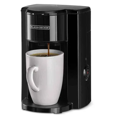CAFETIÈRE ÉLECTRIQUE 350 W NOIR AVEC TASSE EN CÉRAMIQUE