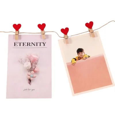 LOT DE 10 MINI PINCES À LINGE DÉCORATIVES