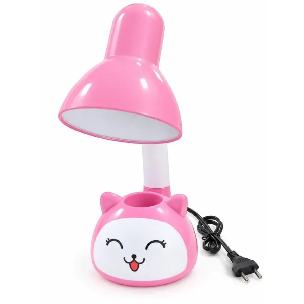 LAMPE DE BUREAU FLEXIBLE E27 POUR ENFANT AVEC PORTE-STYLO ROSE/BLEU