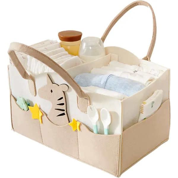 SAC DE RANGEMENT RECTANGULAIRE 35*22*17CM PLIABLE AVEC MOTIF GIRAFE