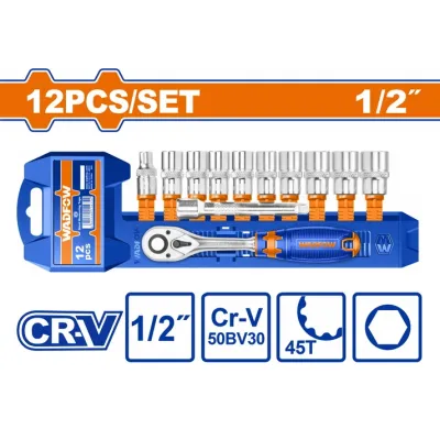JEU DE 12 CLÉS À CLIQUET 1/2"