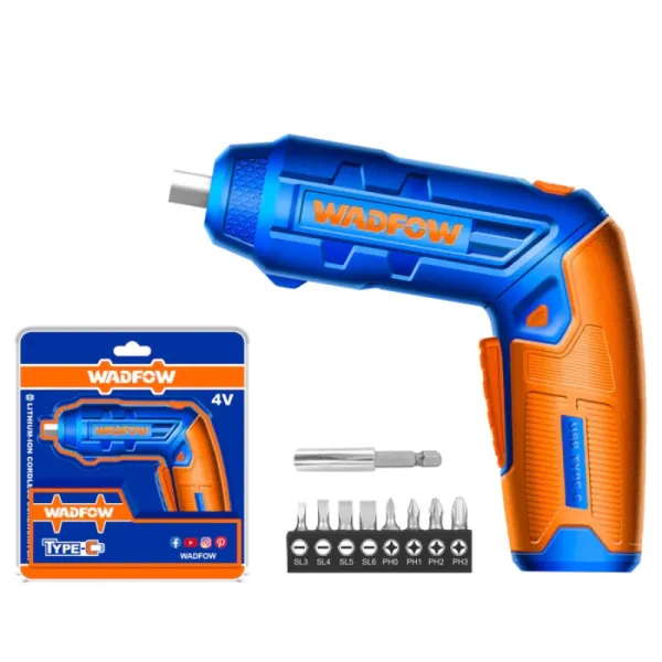 VISSEUSE SANS FIL 4V + 9 ACCESSOIRES WADFOW