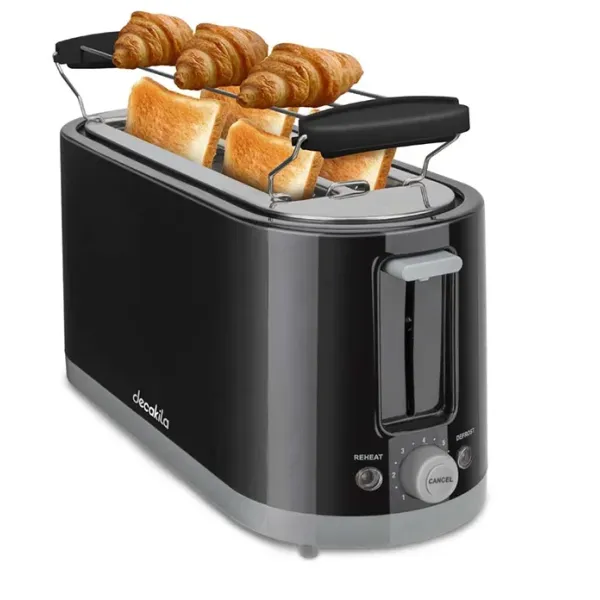 GRILLE-PAIN 4 FENTES AVEC SUPPORT VIENNOISERIES 1200-1400W DECAKILA