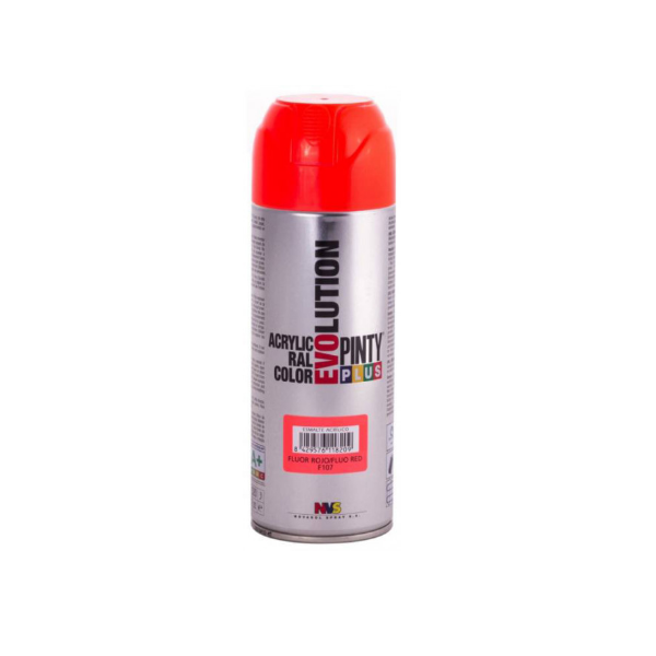 PEINTURE EFFET FLUORESCENT ROUGE F107 EN SPRAY PINTY PLUS