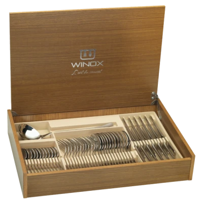 COFFRET EN BOIS DE 75 COUVERTS DE TABLE ANBAR WINOX WINOX - 1