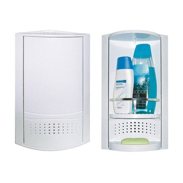 ÉTAGÈRE D'ANGLE EN ABS BLANC LUXPLAST