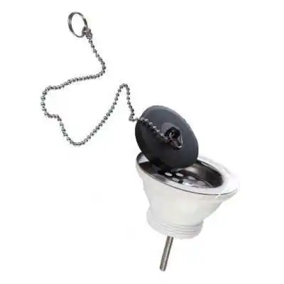 BONDE LAVABO À VIS Ø 32MM AVEC CHAÎNETTE AQUAPLAST AQUAPLAST - 1