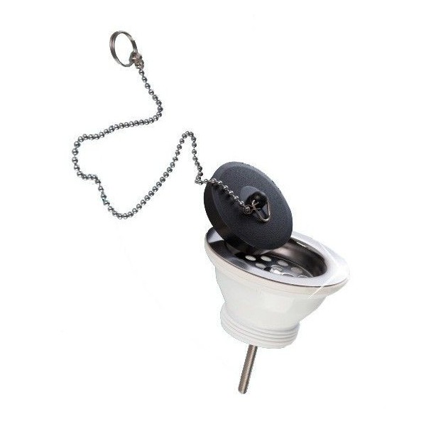 BONDE LAVABO À VIS Ø 32MM AVEC CHAÎNETTE AQUAPLAST