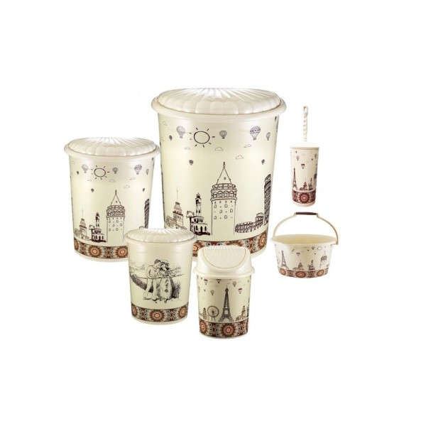 ENSEMBLE SALLE DE BAIN 6 PIÈCES RETRO FOLLOW ME