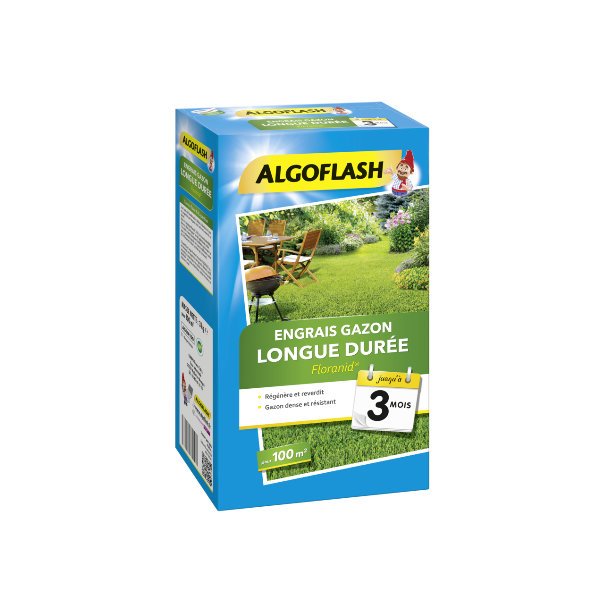 ENGRAIS GAZON LONGUE DUREE 3 MOIS 3KG ALGOFLASH