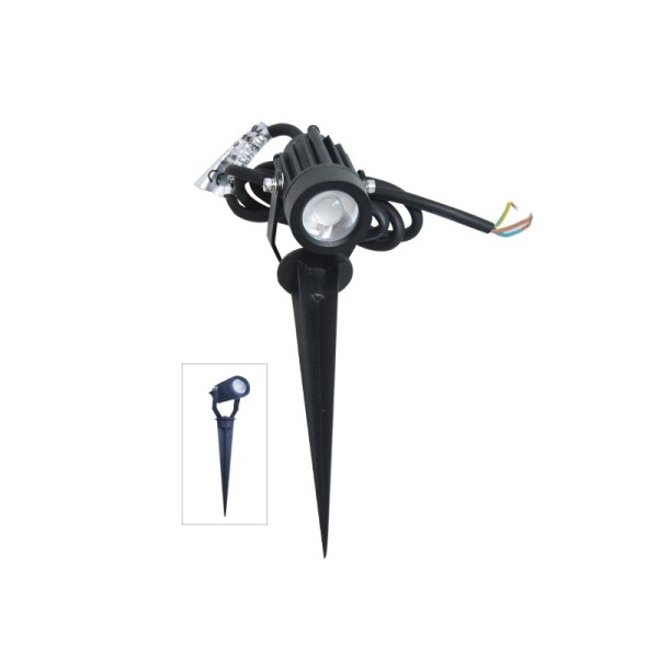 SPOT À PIQUET LED ÉTANCHE IP65 5W ROUGE EKOLED