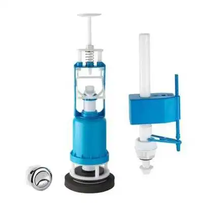 MÉCANISME CHASSE À BOUTON POUSSOIR AVEC FLOTTEUR ALIMENTATION BASSE AQUAPLAST AQUAPLAST - 1