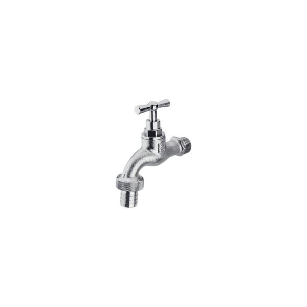 ROBINET JARDIN 15/21 17 BUSE ET ECROU LAITON CHROME SOPAL