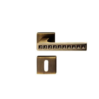 POIGNEE DE PORTE ROSACE 905579 TROU DE CLE BRONZE DELIA DELIA - 1