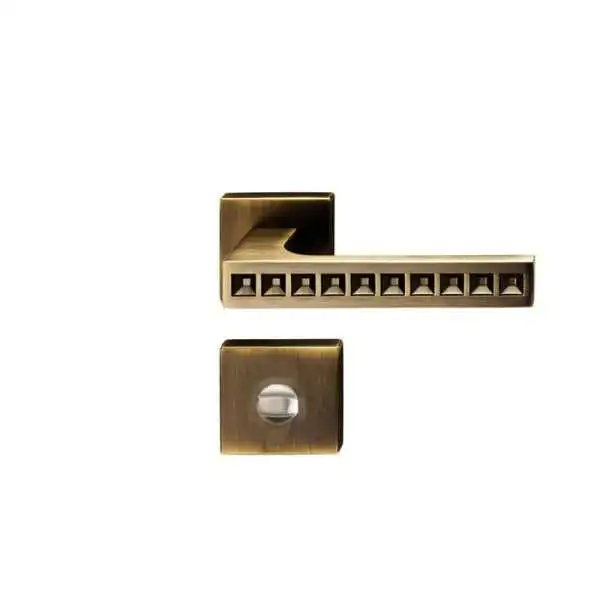 POIGNEE DE PORTE AVEC ROSACE 905579 CONDAMNATION BRONZE DELIA