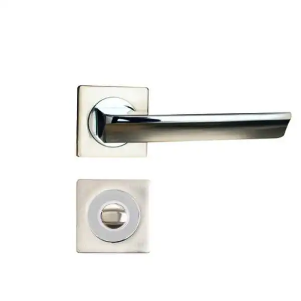 POIGNEE DE PORTE AVEC ROSACE 80202 CONDAMNATION CHROME-SATINE DELIA