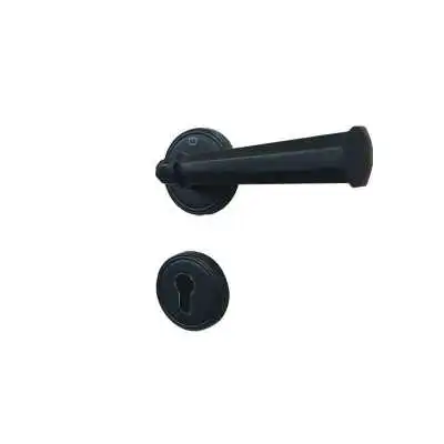 POIGNÉE DE PORTE AVEC ROSACE GENA TROU DE CYLINDRE NOIR CEBI CEBI - 1