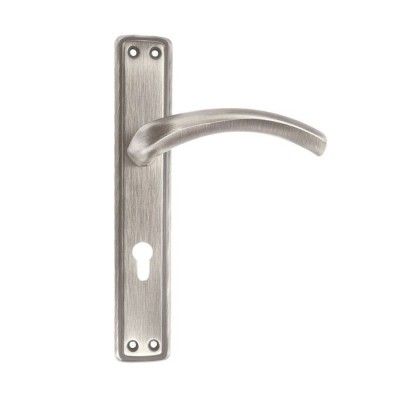 POIGNEE DE PORTE PLAQUE ALKAVISLI TROU DE CYLINDRE SATINE DOGANLAR DOGANLAR - 1