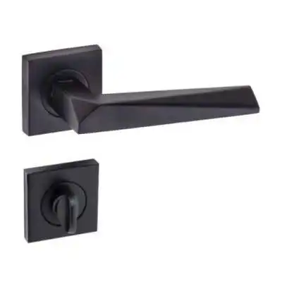 POIGNEE DE PORTE AVEC ROSACE PRIZMA CONDAMNATION NOIR MAT DOGANLAR