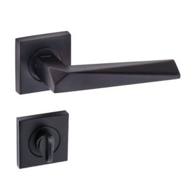 POIGNEE DE PORTE ROSACE PRIZMA CONDAMNATION NOIR MAT DOGANLAR