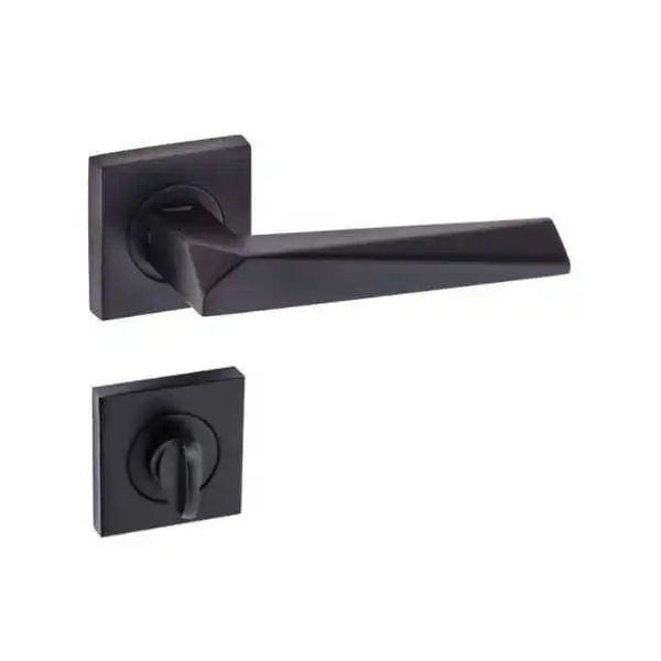 POIGNEE DE PORTE AVEC ROSACE PRIZMA CONDAMNATION NOIR MAT DOGANLAR