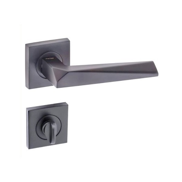 POIGNÉE DE PORTE AVEC ROSACE PRIZMA CONDAMNATION GRIS DOGANLAR