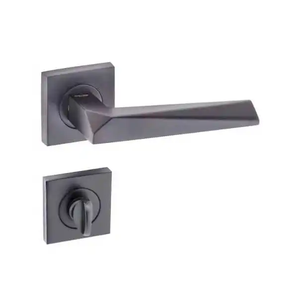 POIGNÉE DE PORTE AVEC ROSACE PRIZMA CONDAMNATION GRIS DOGANLAR