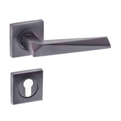 POIGNEE DE PORTE ROSACE PRIZMA TROU DE CYLINDRE GRIS DOGANLAR DOGANLAR - 1