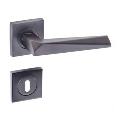 POIGNEE DE PORTE ROSACE PRIZMA TROU DE CLE GRIS DOGANLAR DOGANLAR - 1