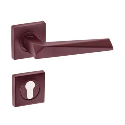 POIGNEE DE PORTE ROSACE PRIZMA TROU DE CYLINDRE CINNAMON DOGAN