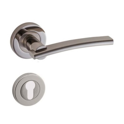 POIGNEE DE PORTE ROSACE LALE TROU DE CYLINDRE SATINE-CHROME DOGANLA