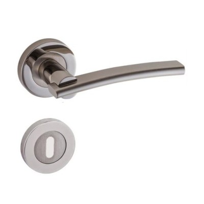 POIGNEE DE PORTE ROSACE LALE TROU DE CLE SATINE-CHROME DOGANLA