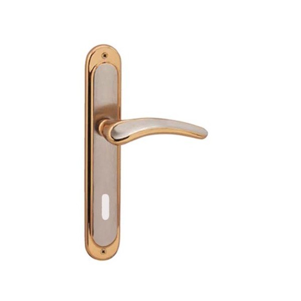 POIGNÉE DE PORTE SUR PLAQUE YAKUT PETIT TROU SATIN-ALBRIFINE DOGANLAR