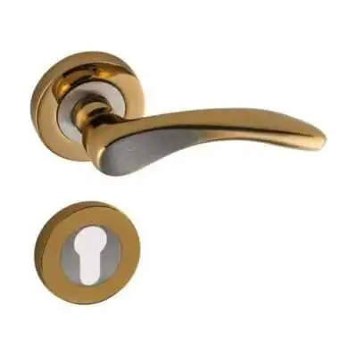 POIGNEE DE PORTE AVEC ROSACE YAKUT TROU DE CYLINDRE SATINE-ALBRIFINE DOGANLAR