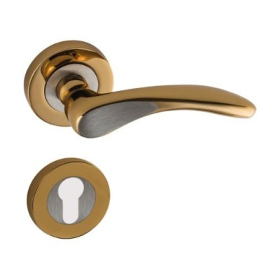 POIGNEE DE PORTE ROSACE YAKUT TROU DE CYLINDRE SATINE-ALBRIFINE DOGANLAR